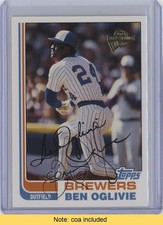 SGC Authentic 2004 Topps All-Time Fan Favorites Ben Oglivie #88 COA Auto 1ef4