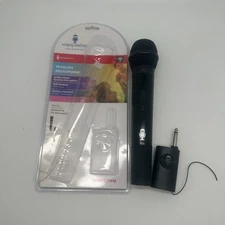 Singing Machine Smm107 Unidirectional Dynamic Wireless Microphone Black