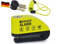 WA6Y Bremsscheibenschloss mit Alarm 110 dB, Verst&auml;rkt, 3 Schl&uuml;ssel (2 Ersatz) H
