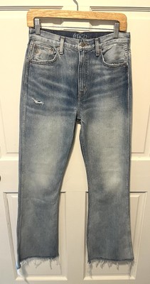 Etica Sasha Modern Flare Denim Jeans High Rise Light Wash Womens Size 27 4