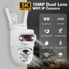 5K 10MP Dual Lens IP Camera Smart Home Security Auto Tracking Wireless Alarm