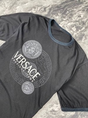 Vintage Versace 90s Medusa T-Shirt Big Logo Men Size M Black | eBay