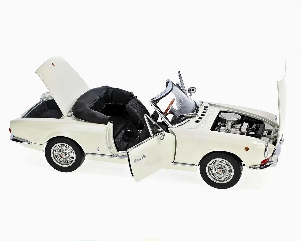Fiat 124 Spider BS Cabrio, Bianco, 1:18 SUNSTAR - Immagine 2 di 2