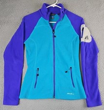 Eddie Bauer Fleece Jacket Teal Blue First Ascent Jacket Women Size XS PolarTec