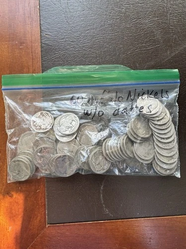 Lot of 60 Buffalo Nickels (without dates)