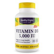 Vitamin D3 5000 IU Softgels High Potency Immune Health and Bone Support 360 C...