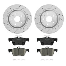 11.88in Rear Brake Rotors Ceramic Pads Kit Ford Fusion 13-20 Lincoln MKZ 13-16