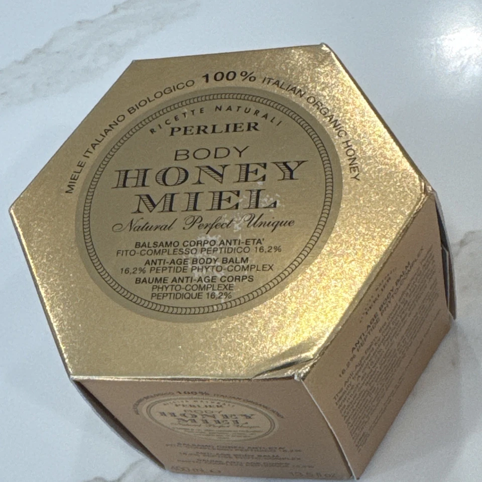 Perlier Body Honey Miel Anti-Age Body Balm Jumbo Size 13.5 oz Organic NIB - Image 2 of 2