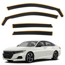 Shatterproof in-Channel Rain Guards for Honda Accord 2018-2022, Clip-on Windo...