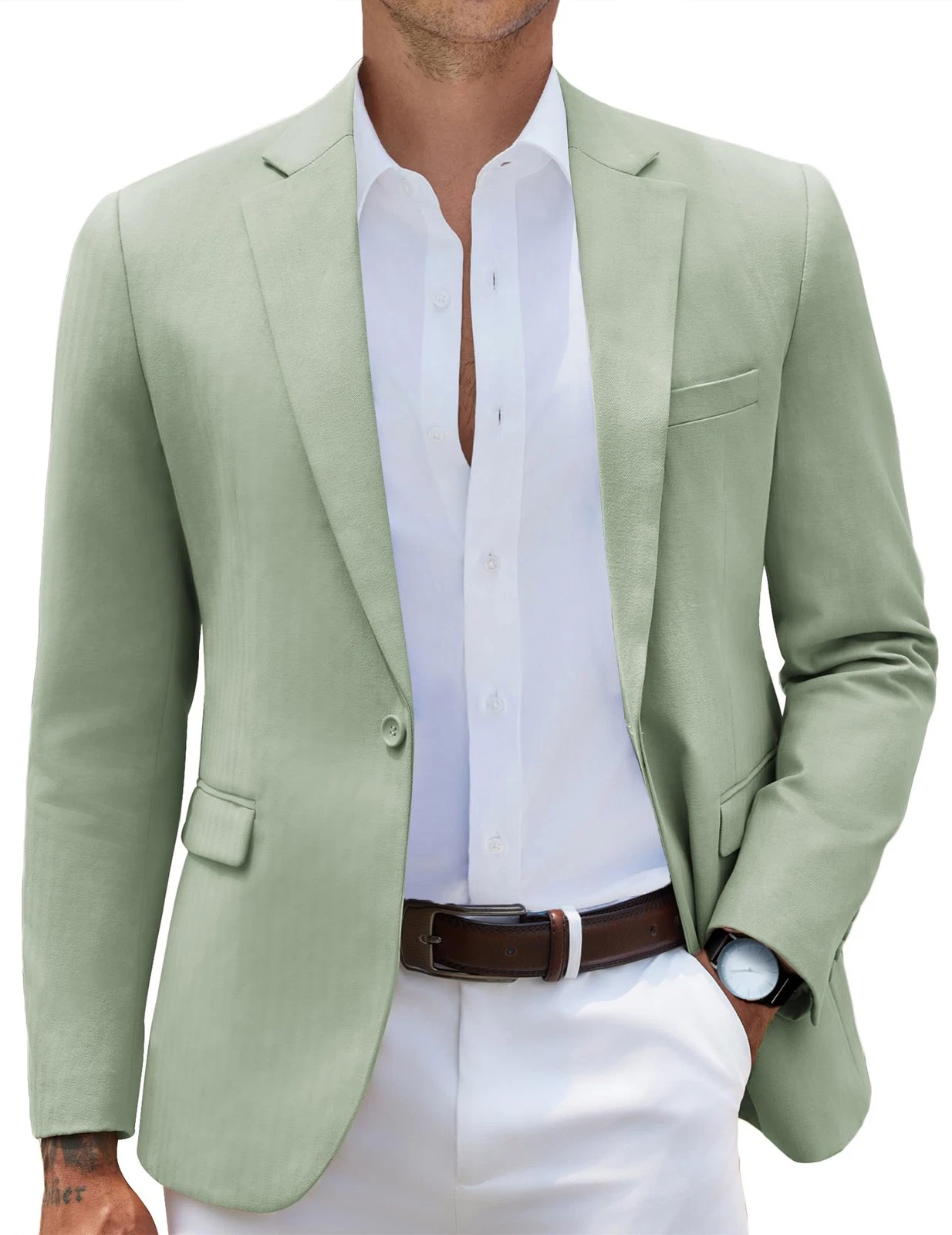 Mens Blazer Slim Fit Sport Coat Business Lightweight Summer Suit Jacket(green,S)
Opens in a new wind