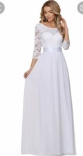 Kalin L Sebowel Crochet Half Sleeve Lace Top Bridesmaid/Prom Dress Sz M NWT #CB2