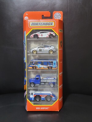 Matchbox Mattel 5-Pack MBX Airport Lamborghini Toyota Shuttle Tanker Wrangler