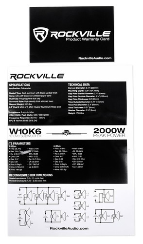 (2) Rockville W10K6D4 V2 10" 4000 Watt Car Audio Subwoofers Dual 4-Ohm Subs - Picture 10 of 11
