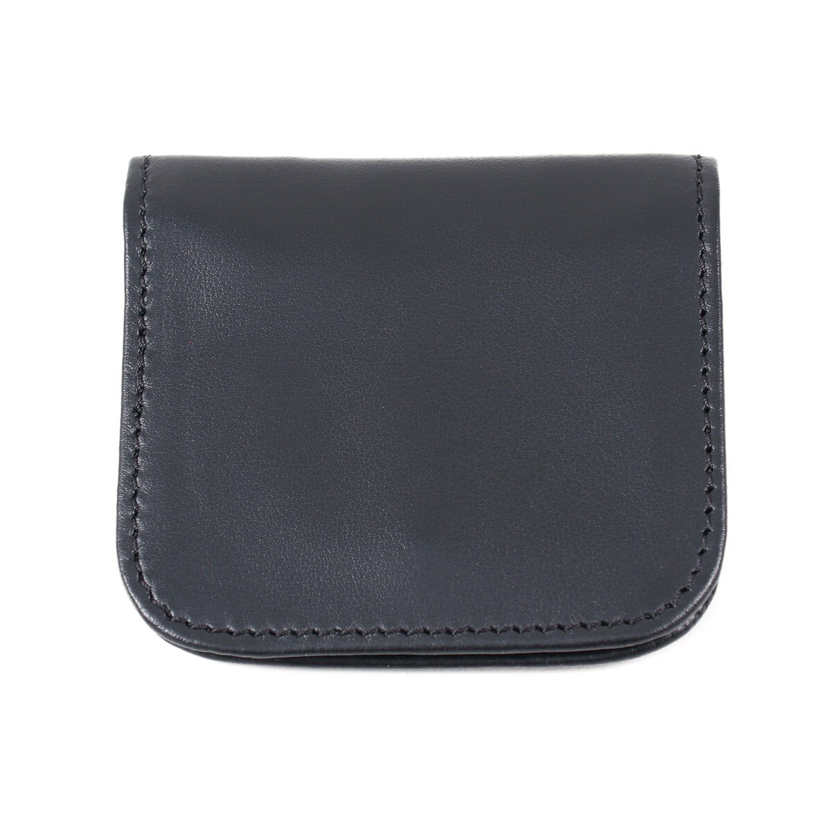 E.Marinella Napoli Small Coin Purse in Black Smooth Calf Leather