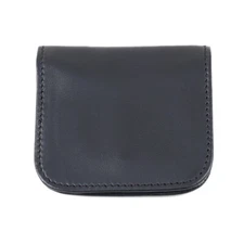 E.Marinella Napoli Small Coin Purse in Black Smooth Calf Leather