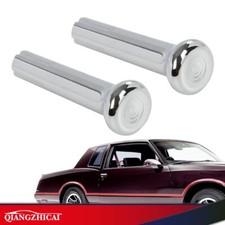 1pair Chrome Door Lock Knobs Fit For 1971-1988 Gm Chevy Cars Trucks Plastic Us