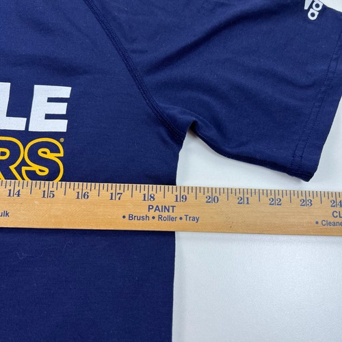 Adidas Nashville Predators Shirt Adult Medium Navy Blue Crew Neck Lightweight - Picture 6 of 7