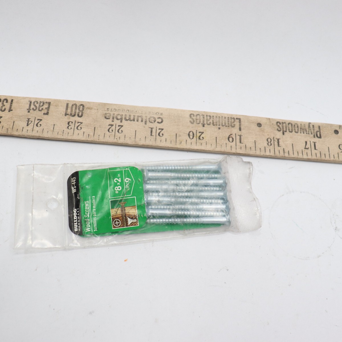 9-Pk) Bulldog Hardware Phillips Flat Head Wood Screw Zinc Plated