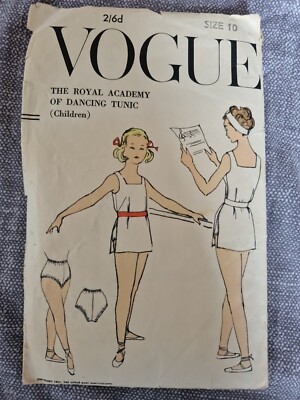 Girls Ballet Sewing Pattern Vintage Vogue Royal Academy Of Dancing Age 10