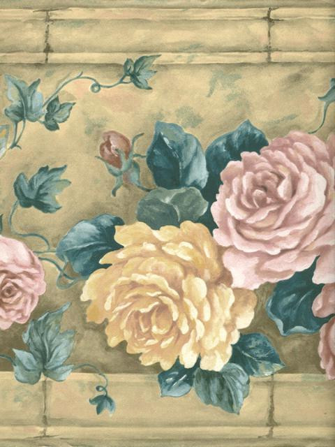 Victorian Rose Wallpaper Border