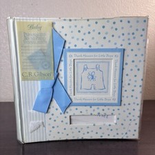 Photo Album C. R. Gibson Thank Heaven For Little Boys Deluxe Baby BRAG BOOK New