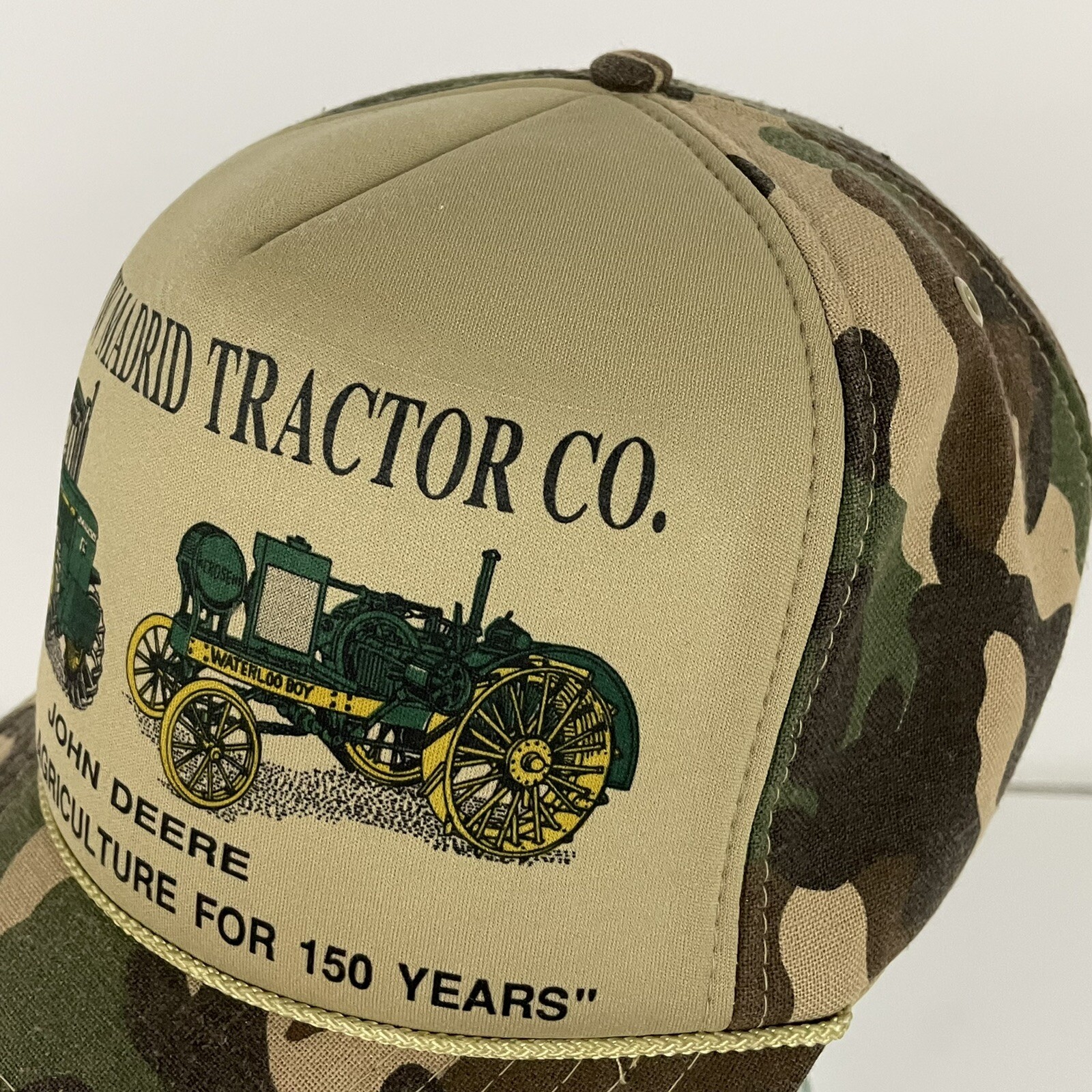 Vintage John Deere New Madrid Tractor Snapback Hat Ca… Gem