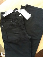 uk 10 Black Mini Young Tight Straight Leg Cotton Jeans Size 10 36 NWT.
