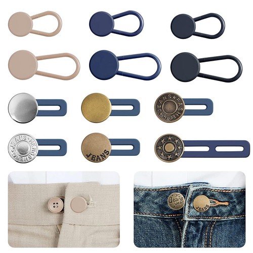 Extenseurs de boutons pour jeans, 6 tailles de pantalon, taille élastique flexible et réglable