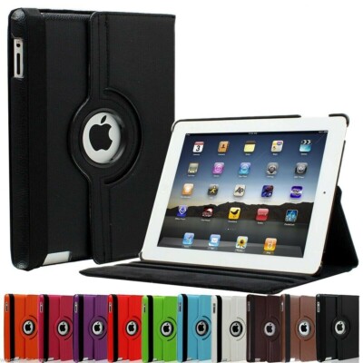 360° Apple iPad 4 & 3 & 2 Schutz Hülle Tasche Smart Cover Case Kunstleder