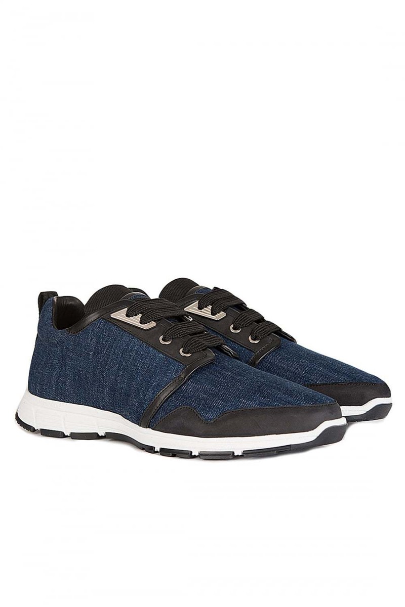 DSQUARED2 ネイビー フラットシューズ DSQUARED 2 Sneakers Denim Blue Runners 40.5 Athletic Shoes New | eBay