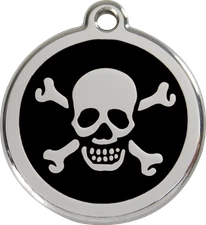 Steel Red Dingo Skull ID Charm Dog Tag Black Purple Blue Green Yellow Red Pink