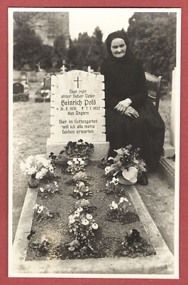 Here rests our dear father...from Hungary...+1876  1952, real photo of mourning