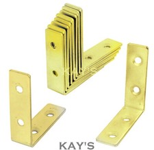 10x STEEL 90 DEGREE ANGLE BRACKETS 40mm METAL BRACES JOIST CORNER MENDING PLATES