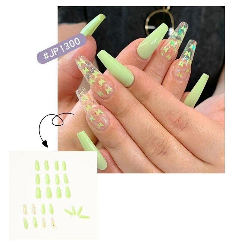 Coffin shaped glossy and matte olive green nails 2020 design for awesome  look! | Uñas de acrílico negro, Colores de esmalte de uñas, Manicura de uñas