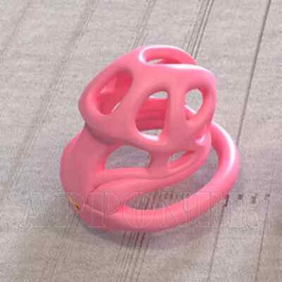 Male Chastity Cage Device Black/Pink Mini Lock with 4 Size Rings Bondage for Men