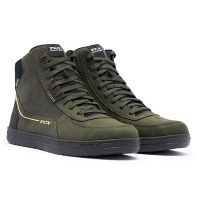 TCX MOOD 2 GORETEX WASSERDICHT GRÜN SCHWARZ GELB MOTORRAD MOTORRAD STIEFELETTE