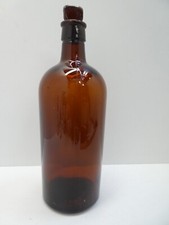 VINTAGE SCIENTIFIC GLASSWARE AMBER GLASS JAR LABORATORY CHEMIST BOTTLE
