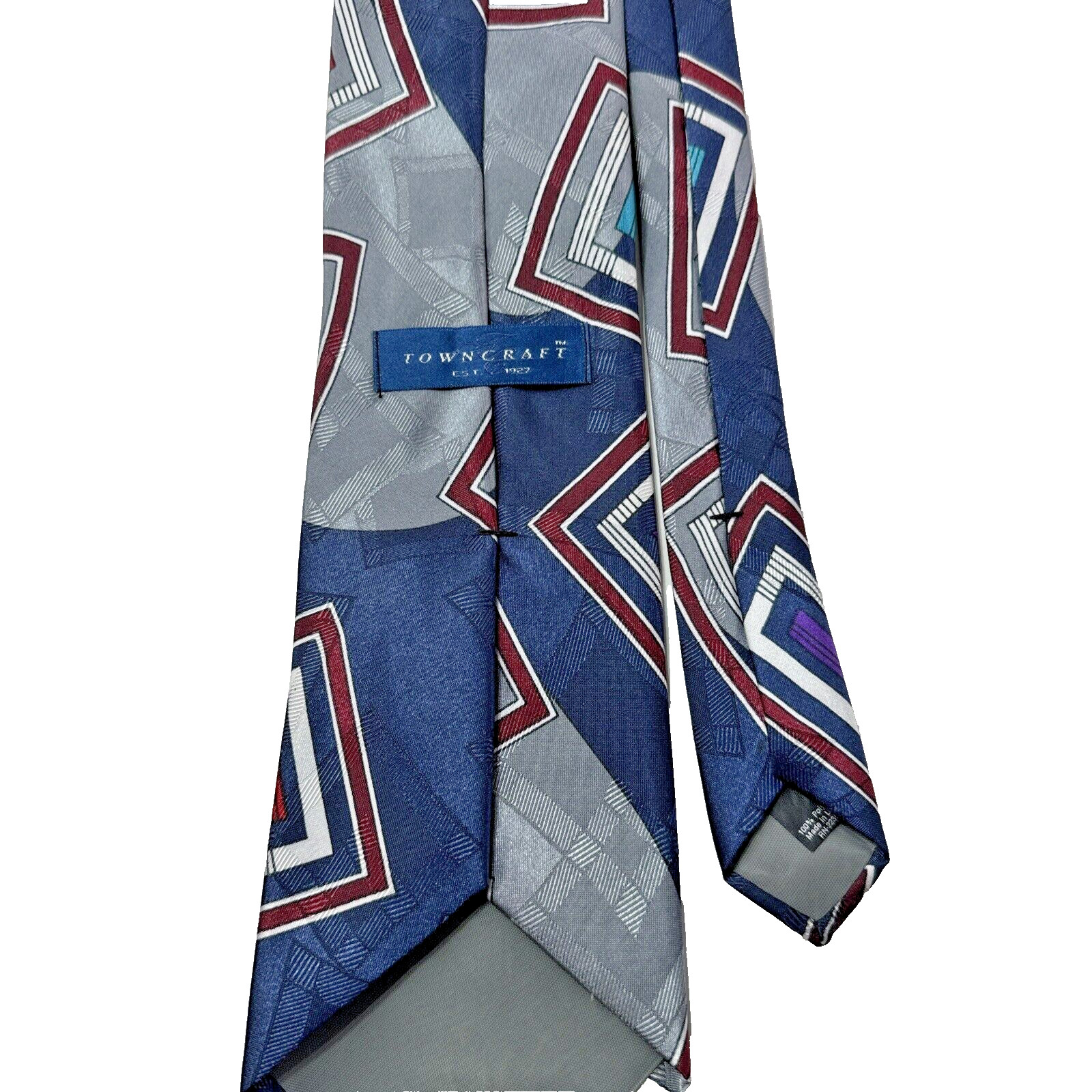 TOWNCRAFT Vintage Abstract Pattern Multicolor Pol… - image 7