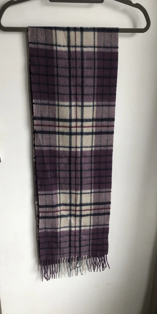 The Royal Mile collection House of Edinburgh 100% cashmere lilac tartan  scarf | eBay