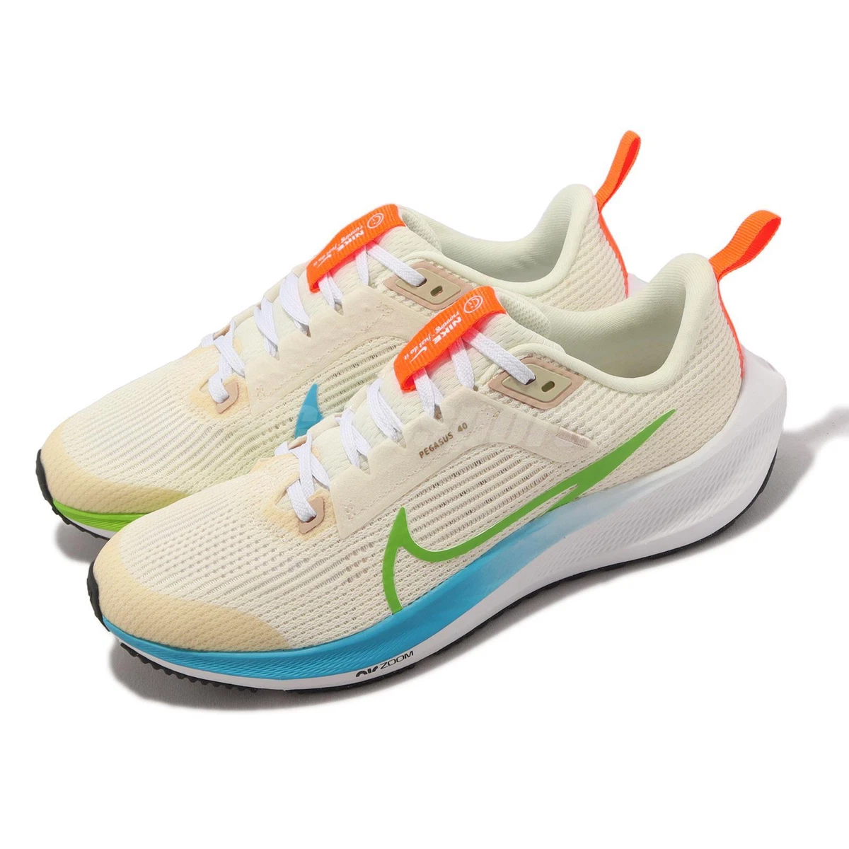 Nike Air Zoom Pegasus 40 GS Pale Ivory Action Green Kid Youth Running FQ6863-131