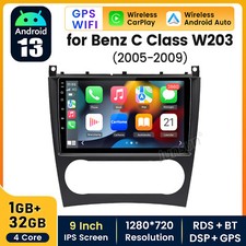9"Android 14 F&uuml;r Mercedes Benz C Class W203 CLK W209 Autoradio GPS Navi WIFI DAB