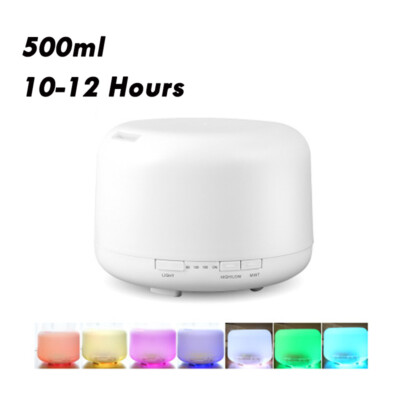 500ml Essential Aroma Oil Diffuser Aromatherapy LED Air Purifier Humidifier