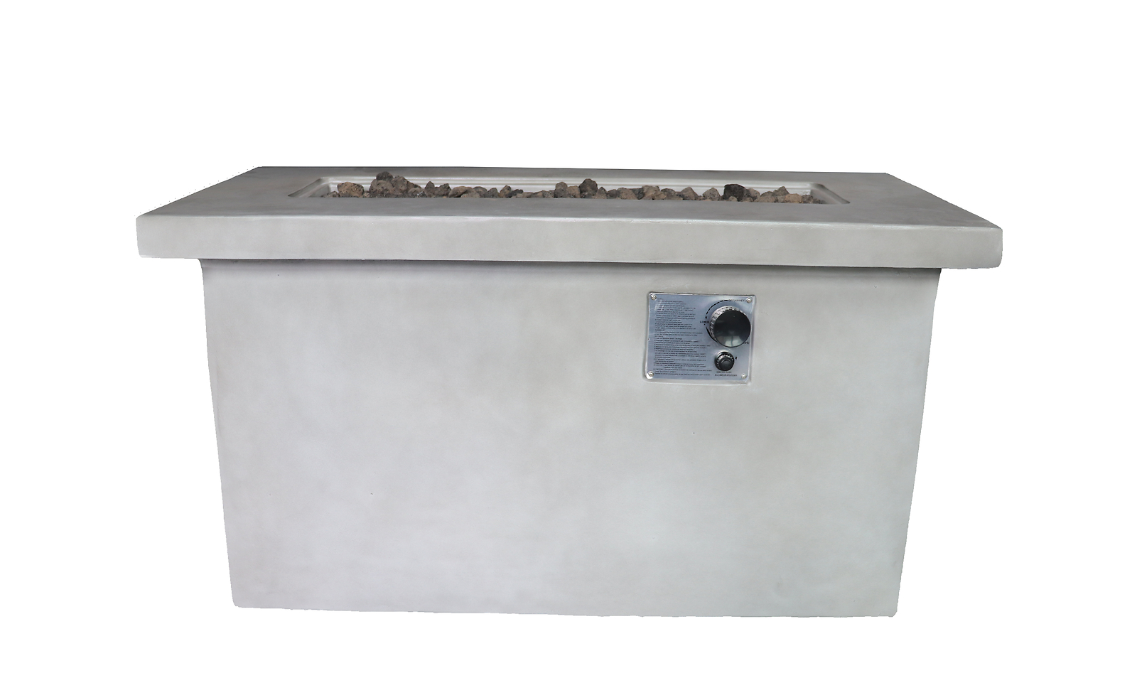 24'' H Concrete Propane/Natural Gas Outdoor Fire Pit TableGray)