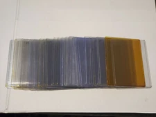 25 x USED STANDARD SIZE PLASTIC SPORTS-CARD TOPLOADERS/ PROTECTORS 