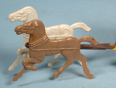 1950s Ben-Hur inspired Tin Chariot & Warrior Toy w/box U.S. Metal