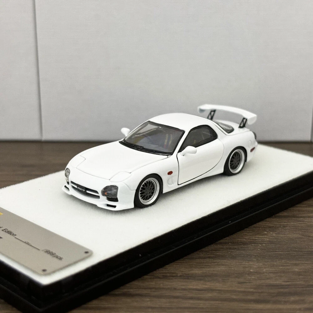 New PGM 1:64 MAZDA RX-7 FD3S White Diecast Car Model