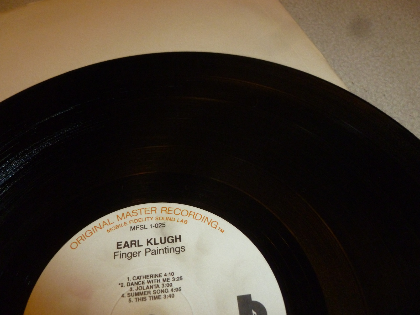 EARL KLUGH FINGER PAINTINGS ORIGINAL MASTER RECORDING RECORD ALBUM MFSL 1025 LP eBay