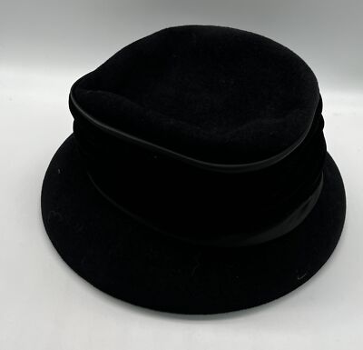 Vintage Whiteley Made In England 100% Fur Felt Black Hat Unique Luxury Amazon.com: VECRY Ladies 100% Wool Felt Feather Cocktail  main image 4