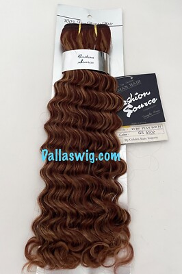 Fashion Source 100% Human European Wave Hard Curls Weaving Hair DW 14'' One Pack