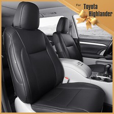 Custom For Toyota Highlander 2014-2019 Car 8-seat Covers Front Rear Cushion Custom For Toyota Highlander 2014-2019 Car 8-seat Covers Front Rear Cushion